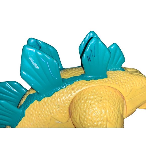 Fisher-Price Imaginext Yellow Green Stegosaurus Dinosaur 2011 Mattel 14.5" Long - Picture 8 of 16